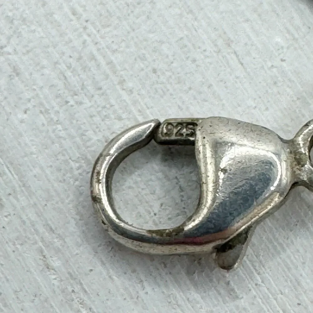 Sterling Silver Infinity Everlasting Friendship Knot Symbol Bracelet Sodalite 7”